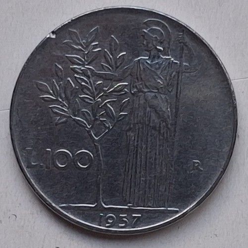 Rara moneta 100 lire 1957 - moneta,