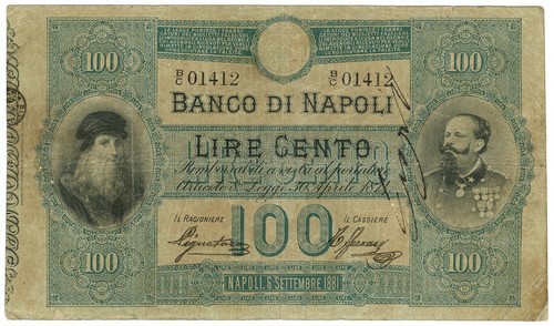 100 lire banco napoli - 100,