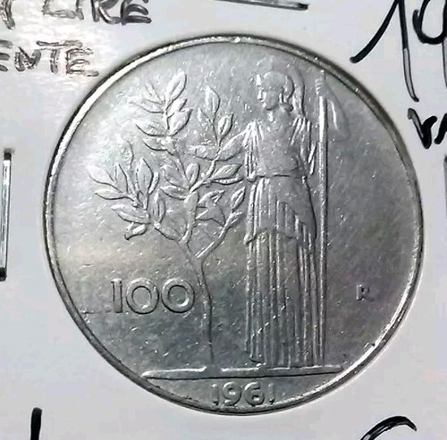 100 lire 1961 minerva - lire,