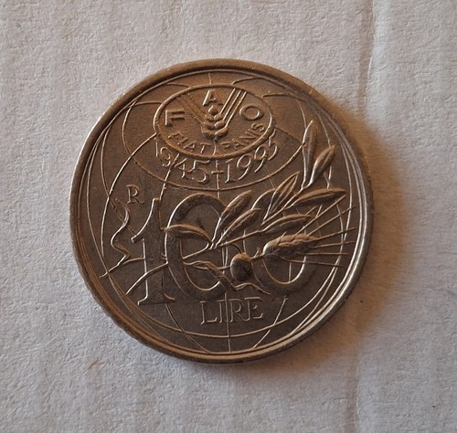Moneta 100 lire fao - moneta,