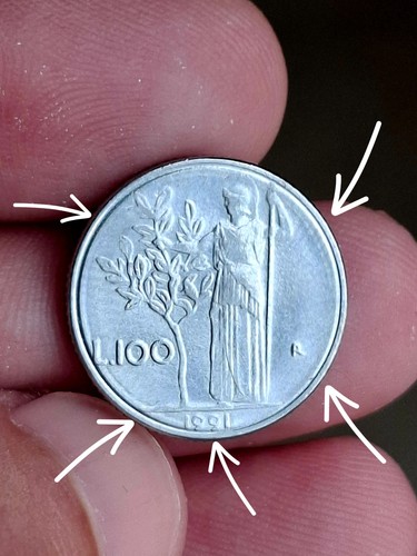Moneta 100 lire - moneta,