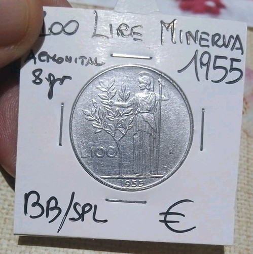 100 lire 1955 - , minervabb/spl(2)