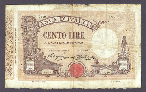 Regno italia vitt e - e, 100