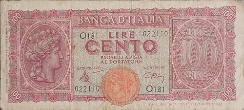 Rara banconota 100 lire - banconota,